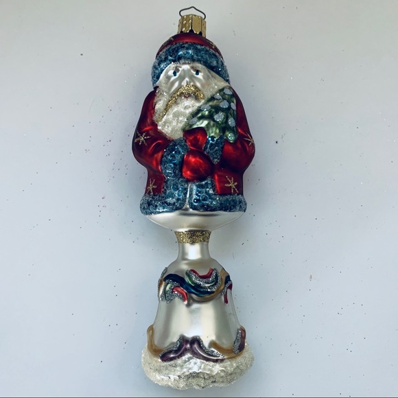 Other - Vintage Germany Santa Bell Glass Ornament